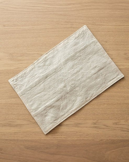 Hand embroidered Upcycled Jeans Placemats (set of 4) - Criss cross - Dwij