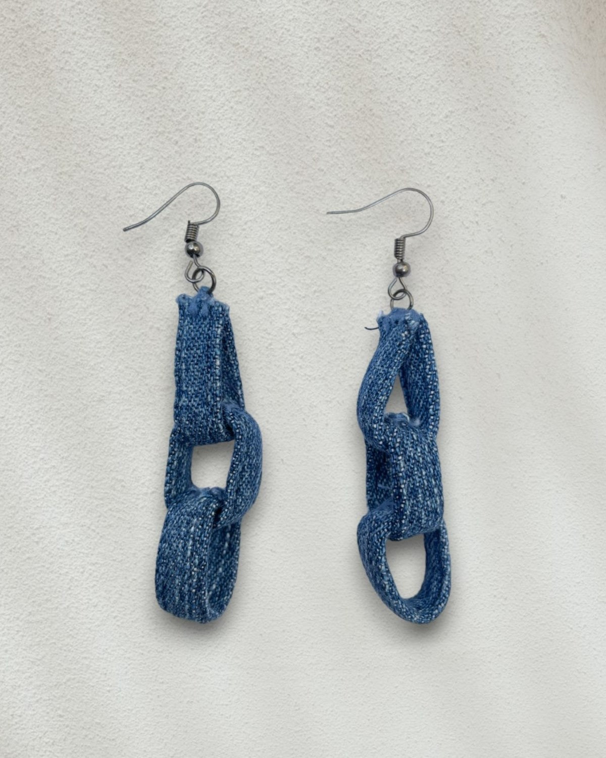 Handcrafted Upcycled Jeans Earrings Anuradha - Dwij