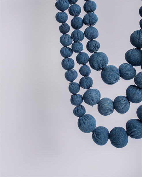 Handcrafted Upcycled Jeans Neckpiece Vaishnavi - Dwij