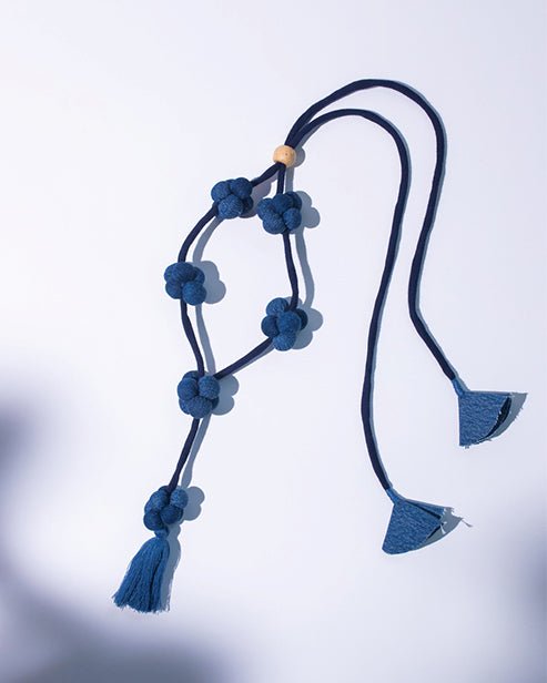 Repurposed Denim Neckpiece Nitya - Dwij