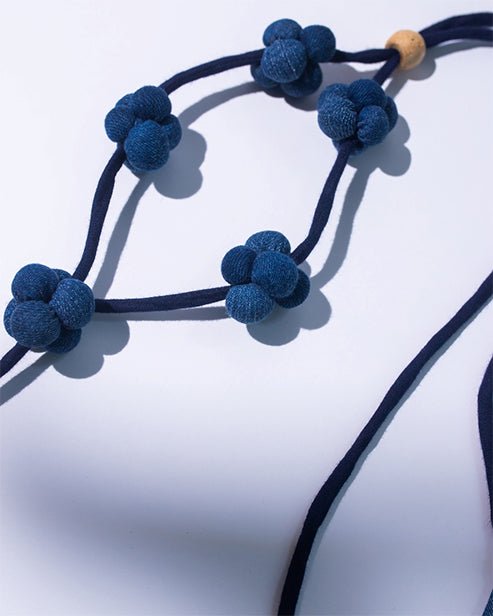 Repurposed Denim Neckpiece Nitya - Dwij