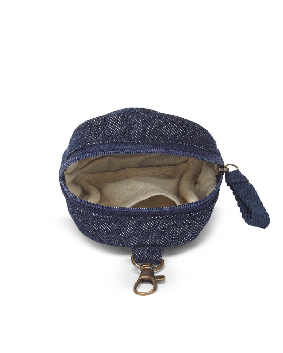 Repurposed Handcraft Denim Patched Mini Travel Backpack with pouch - Dwij -