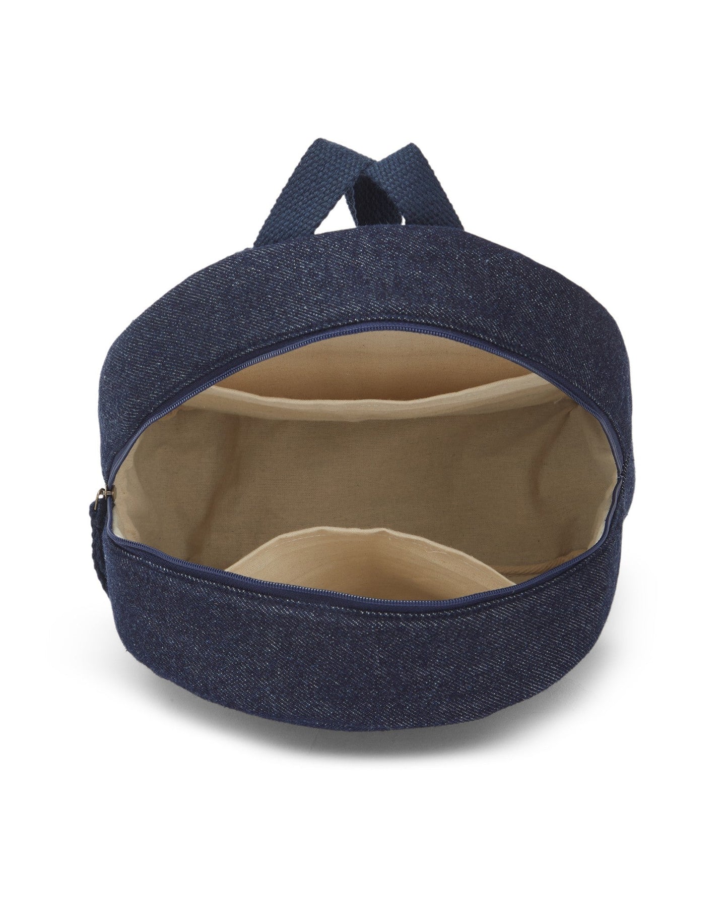 Repurposed Handcraft Denim Patched Mini Travel Backpack with pouch - Dwij -