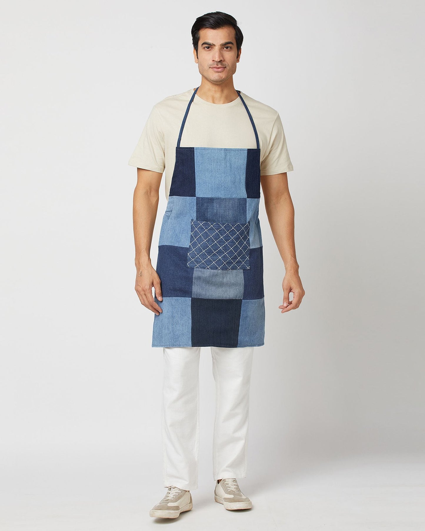 Repurposed Unisex Upcycled Denim Jeans Apron (adult) - Dwij -