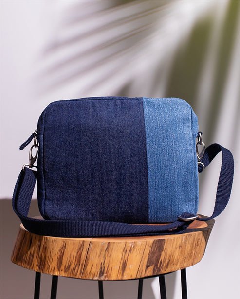 Upcycled Crossbody Unisex iPad sling Bag - Dwij