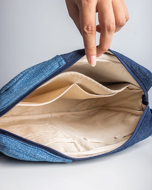 Upcycled Crossbody Unisex iPad sling Bag - Dwij