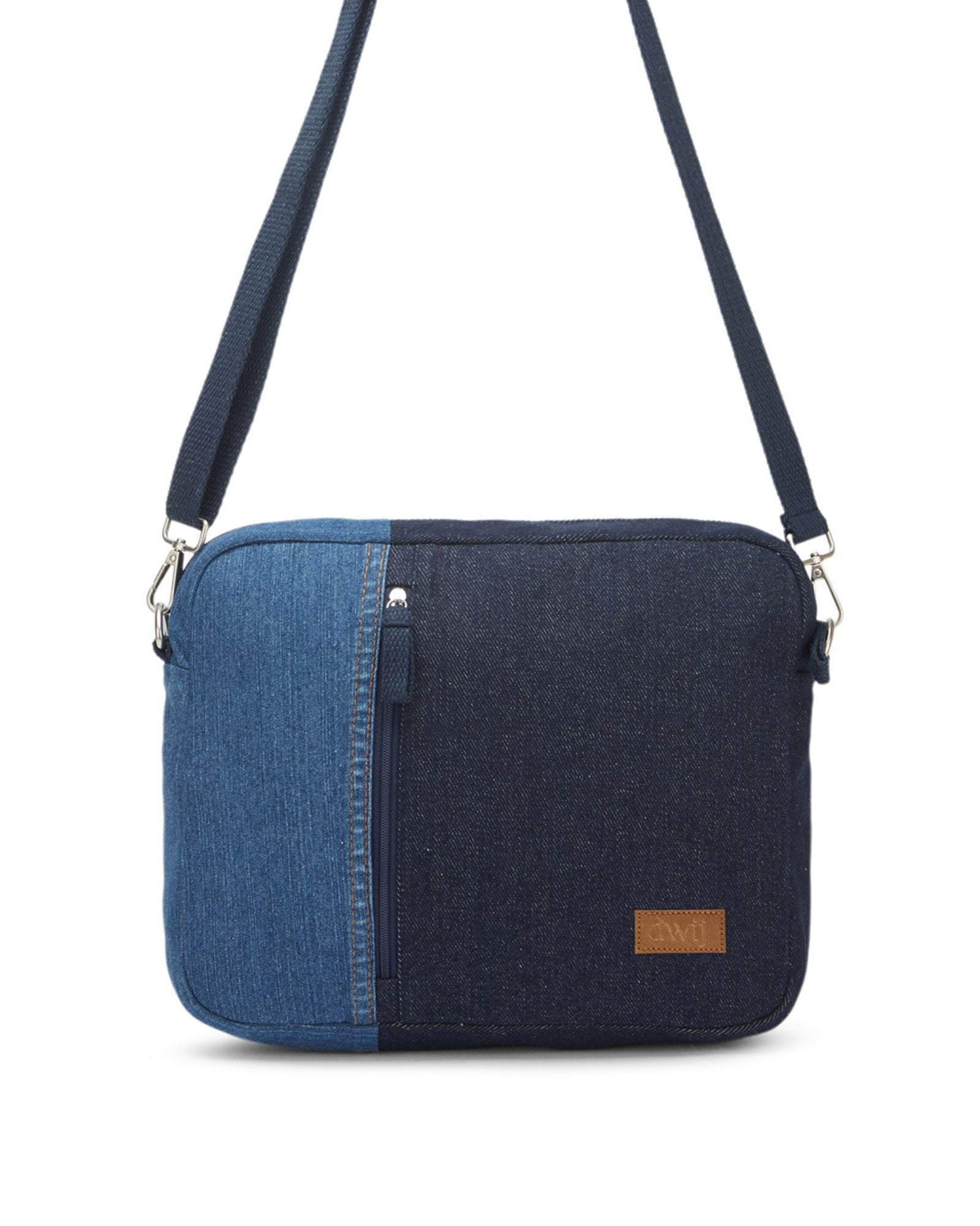 Upcycled Crossbody Unisex iPad sling Bag Dwij - Main Image