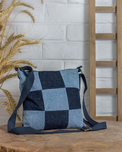Upcycled Denim Jeans Swift Crossbody Sling bag - Dwij