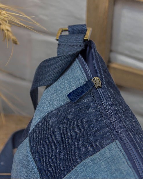 Upcycled Denim Jeans Swift Crossbody Sling bag - Dwij