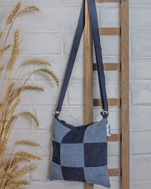 Upcycled Denim Jeans Swift Crossbody Sling bag - Dwij