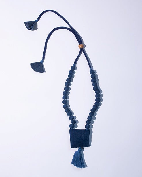 Upcycled Denim Neckpiece Chitra - Dwij