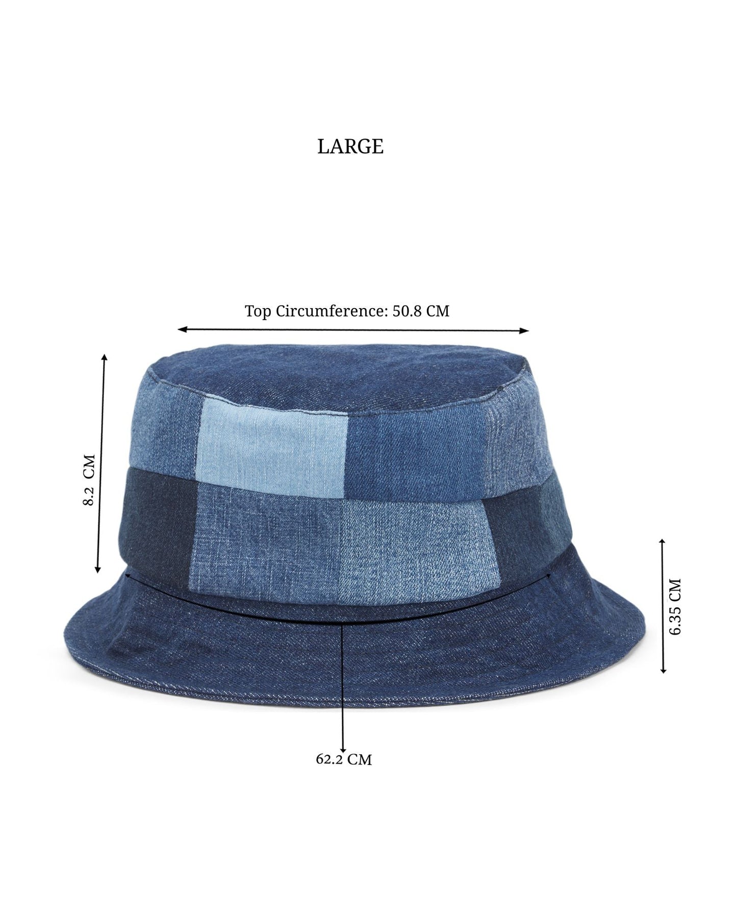 Upcycled Denim Patched Bucket Woman Hat - Dwij -
