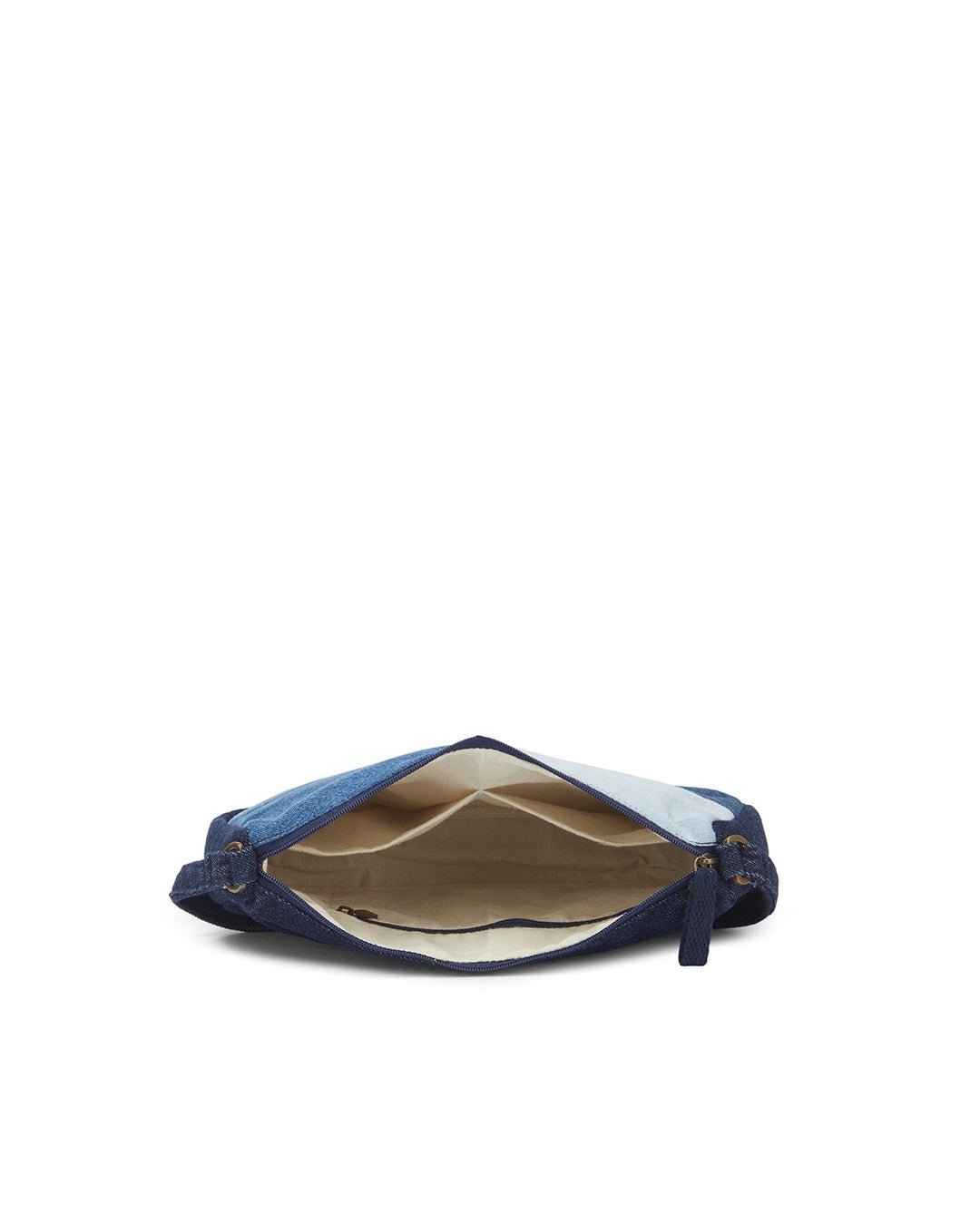 Upcycled Eco Friendly Denim Jeans Mosaic Baguette Bag - Dwij -