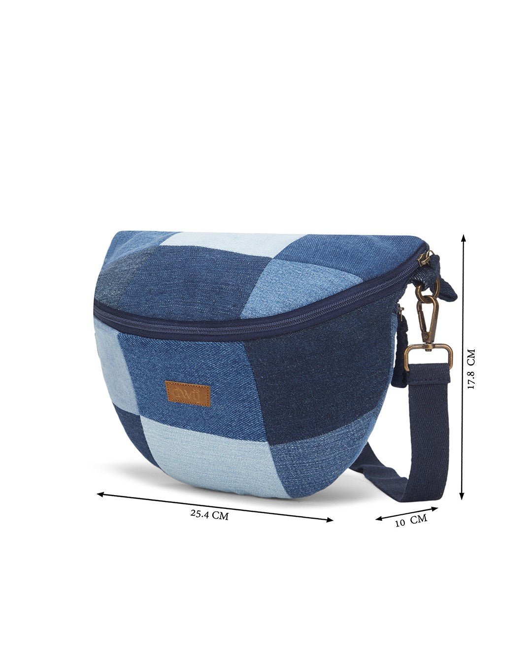 Upcycled Eco friendly Patched Fanny pack/Waist Pouch - Dwij -