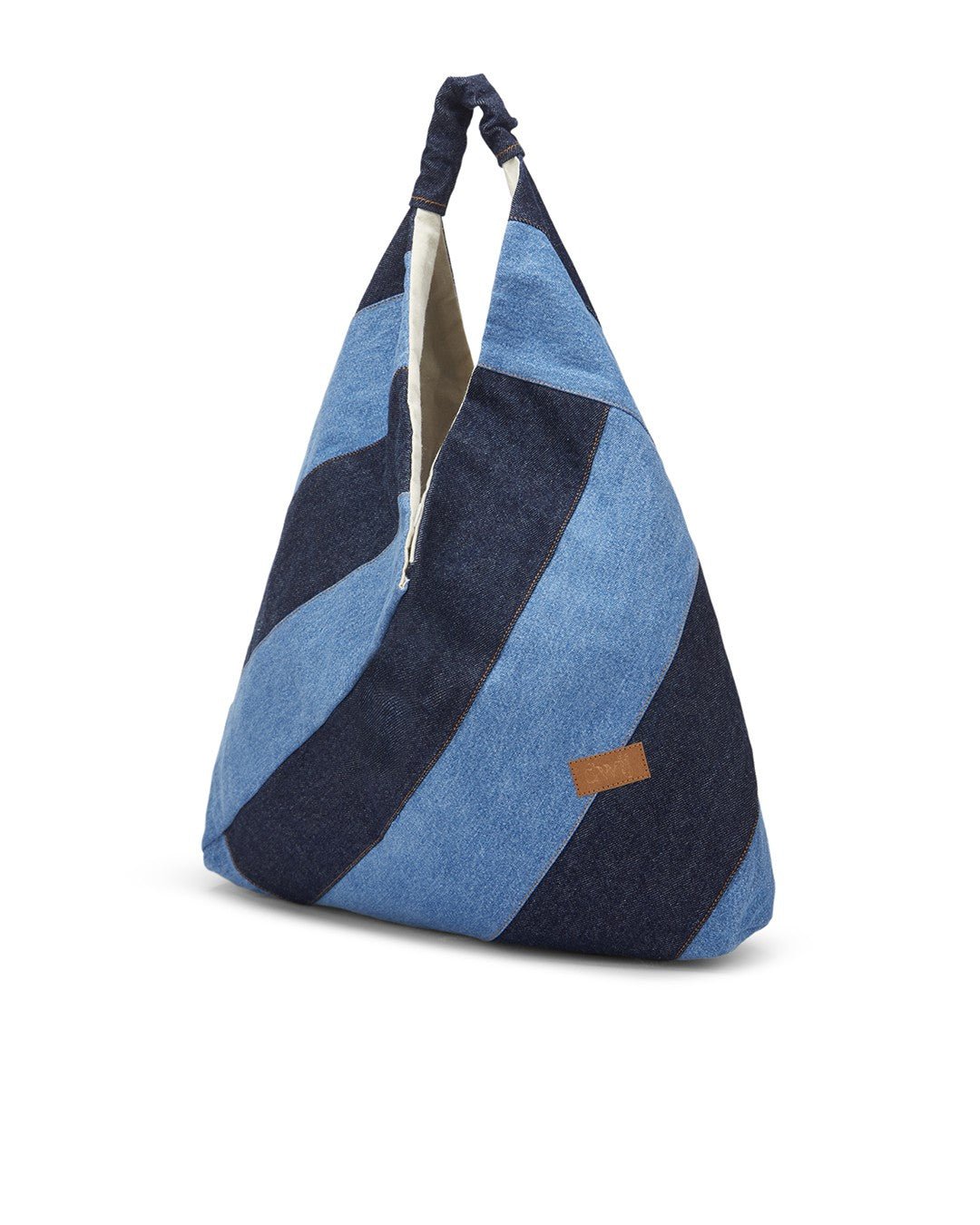 Upcycled Handcrafted Denim Jeans Blue Bento Tote Bag - Dwij -