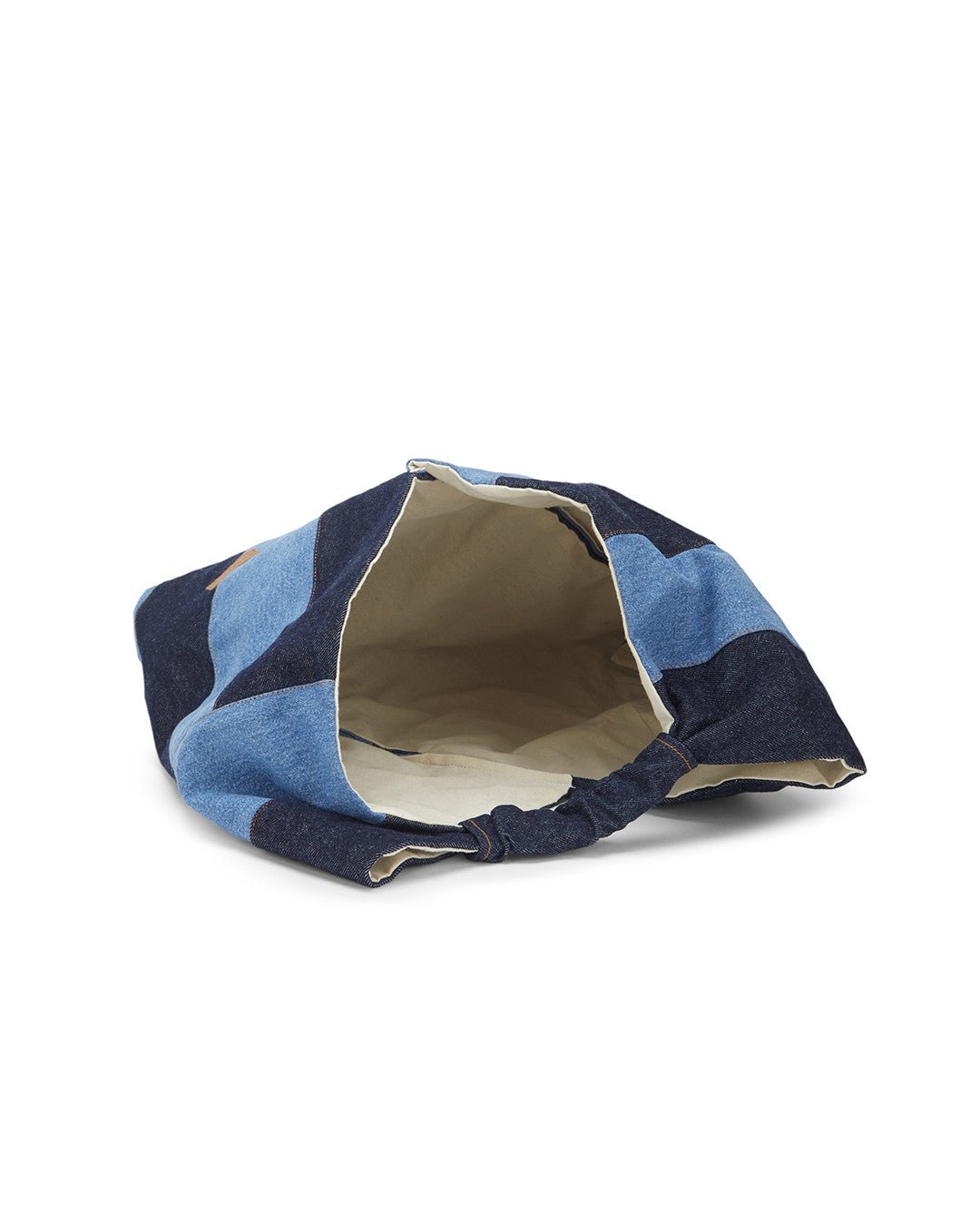 Upcycled Handcrafted Denim Jeans Blue Bento Tote Bag - Dwij -