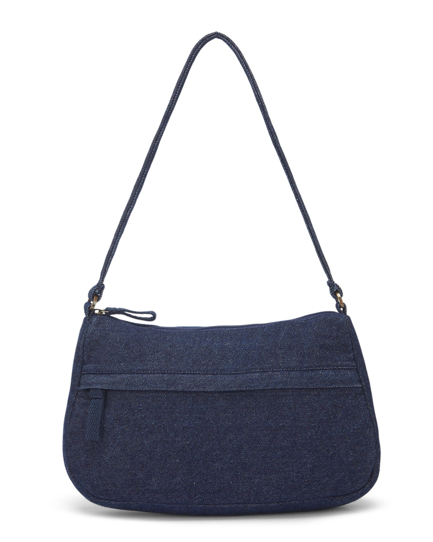 Upcycled Handcrafted Denim Jeans Blue Striped Baguette Bags - Dwij -