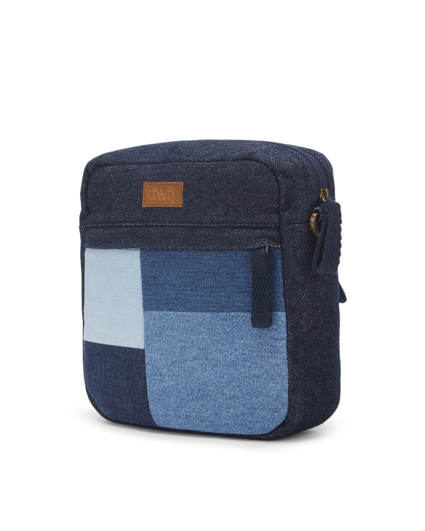 Upcycled Handcrafted Denim Jeans Mosaic Sling - Dwij -
