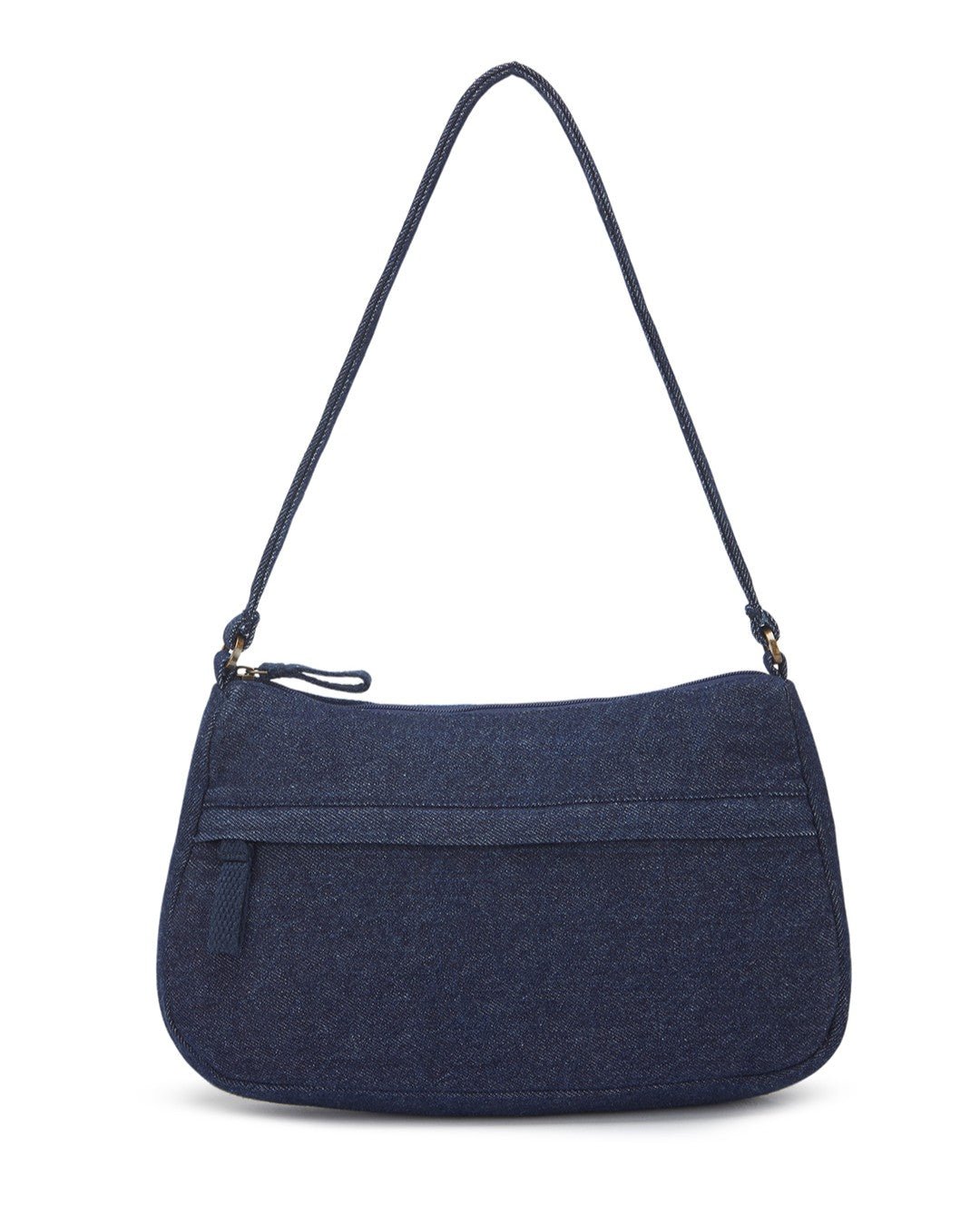 Upcycled Handcrafted Denim Jeans Patched Baguette Bag - Dwij -