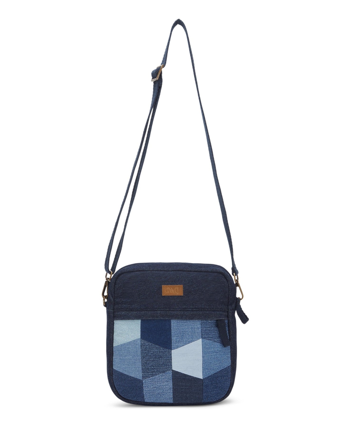 Upcycled Handcrafted Denim Jeans Patched Breakfree Sling - Dwij -