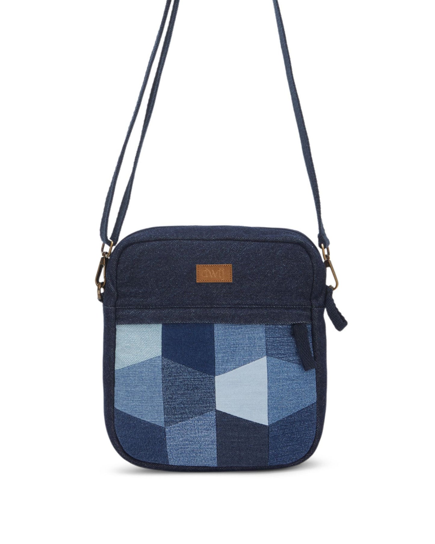 Upcycled Handcrafted Denim Jeans Patched Breakfree Sling - Dwij -