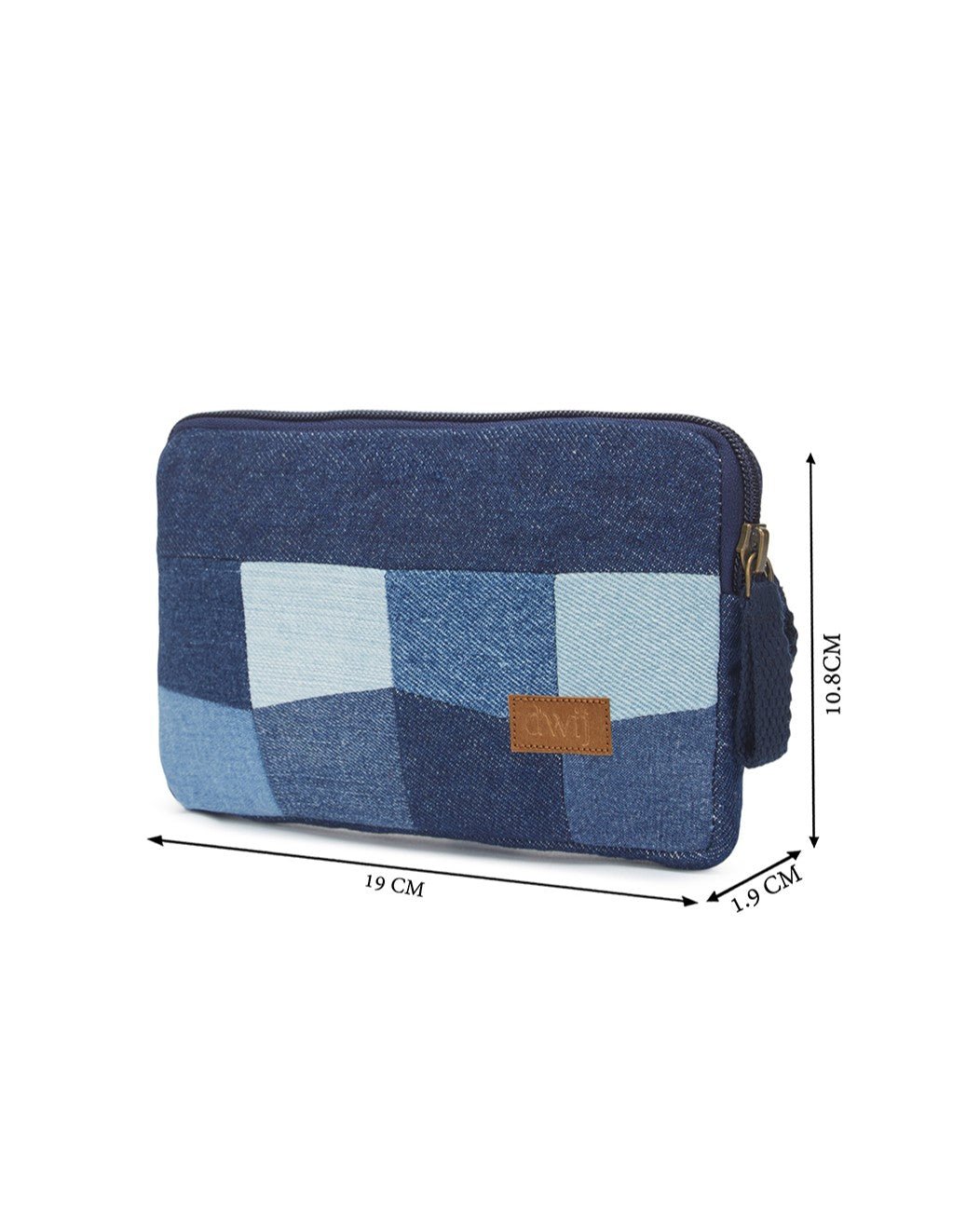 Upcycled Patched Wallet With Coin Pouch - Dwij -