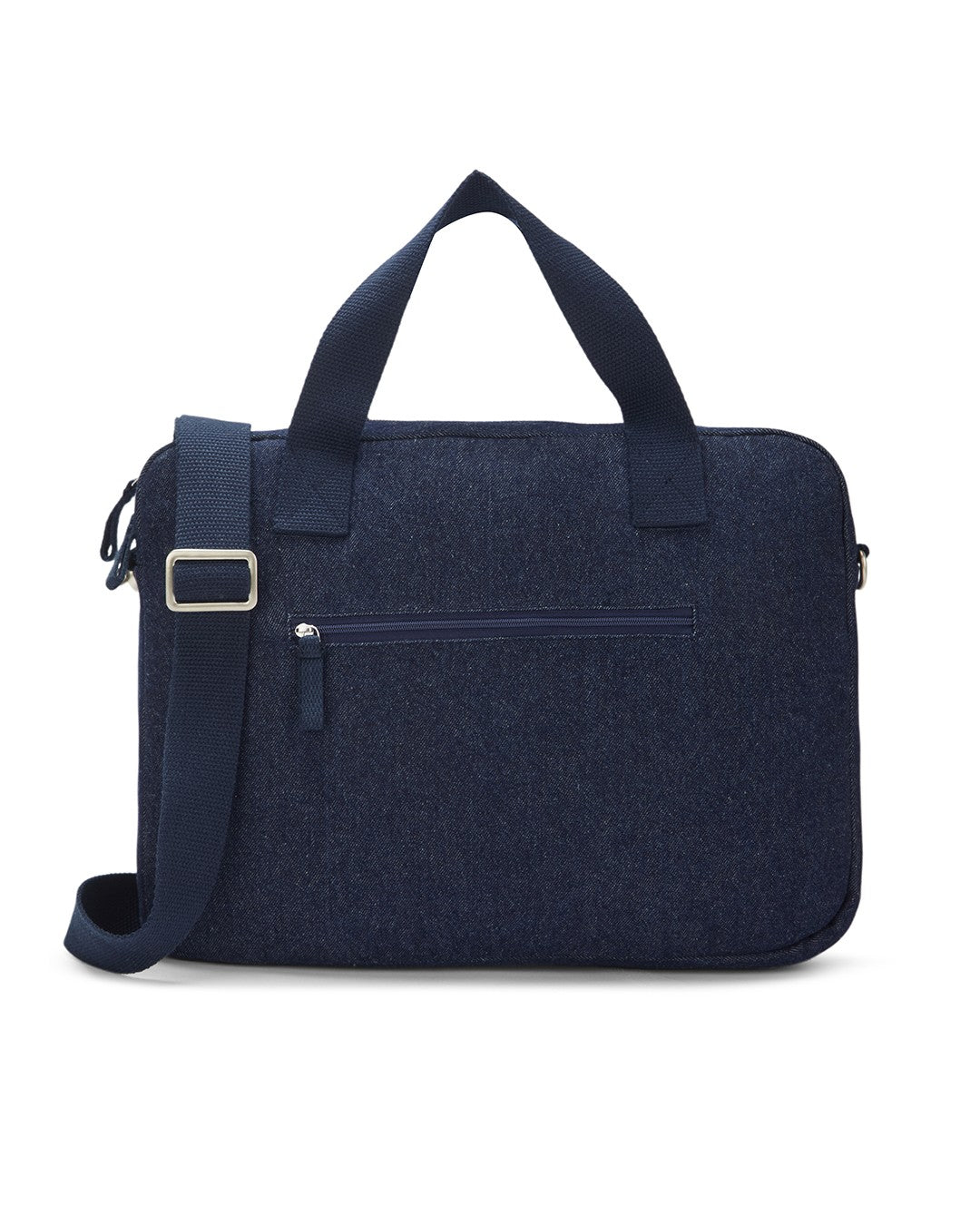 Upcycled Unisex Denim Compact Laptop Messenger Bag - Dwij -