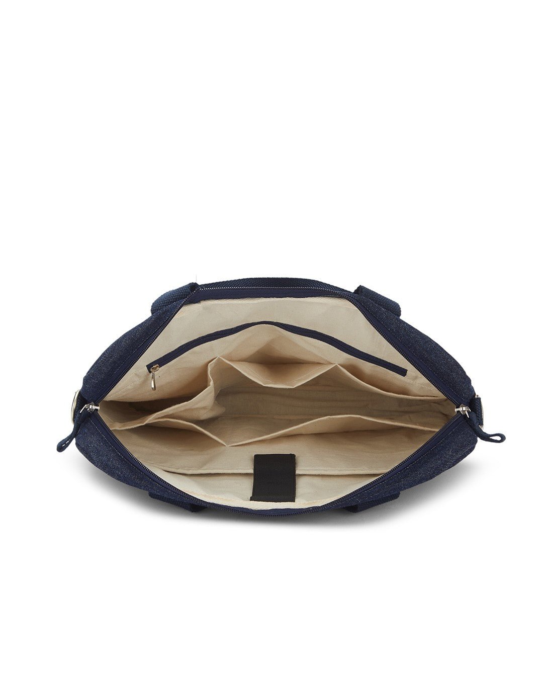 Upcycled Unisex Denim Compact Laptop Messenger Bag - Dwij -