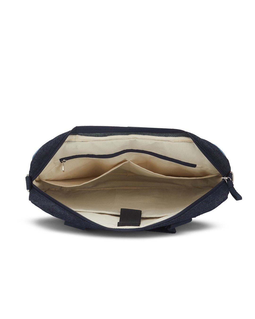 Upcycled Unisex Denim Sleek Laptop Messenger Bag - Dwij -
