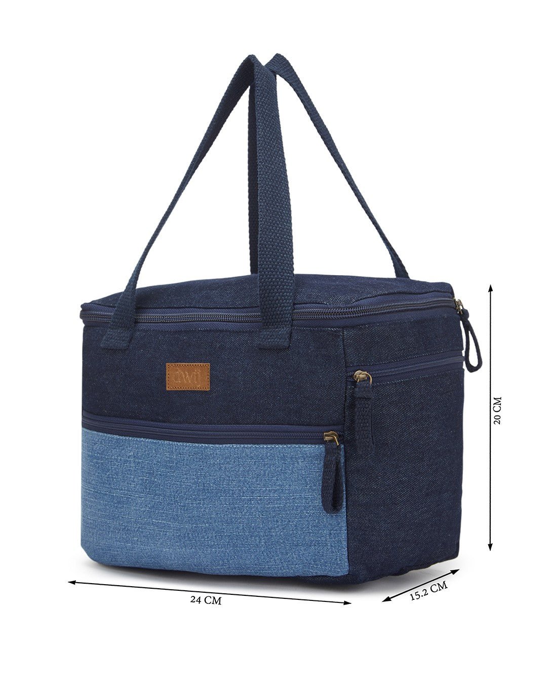 Upcycled Unisex Eco friendly Denim Jeans Lunch Bag (Small) - Dwij -