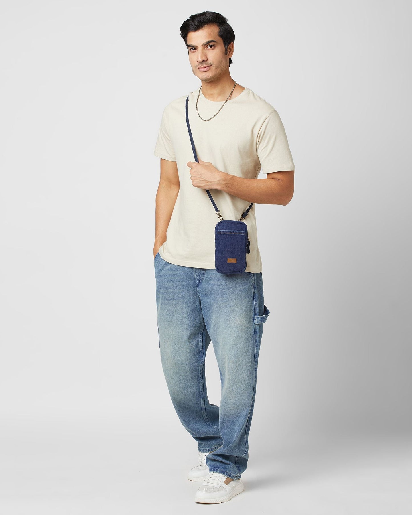 Upcycled Unisex Mobile sling Bag - Dwij -