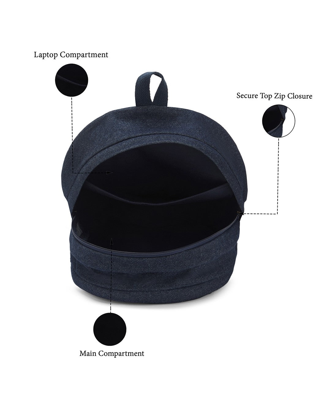 Upcycled Unisex Patched Denim & Felt Jeans Travel Backpack - Dwij -