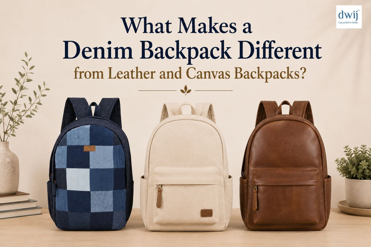 What Makes a Denim Backpack Different from Leather and Canvas Backpacks?