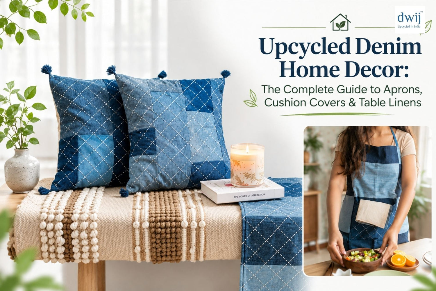 Upcycled Denim Home Decor: The Complete Guide to Aprons, Cushion Covers & Table Linens