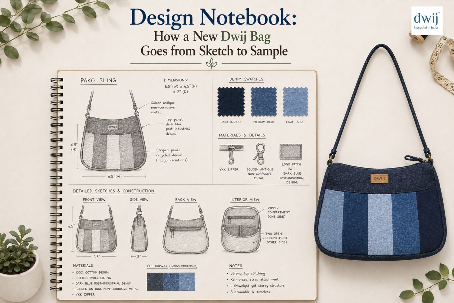 Design Notebook: How a New Dwij Bag Goes from Sketch to Sample