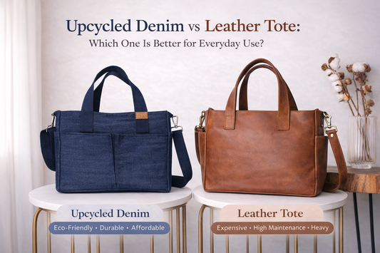 Upcycled Denim vs Leather Tote: Which One Is Better for Everyday Use?