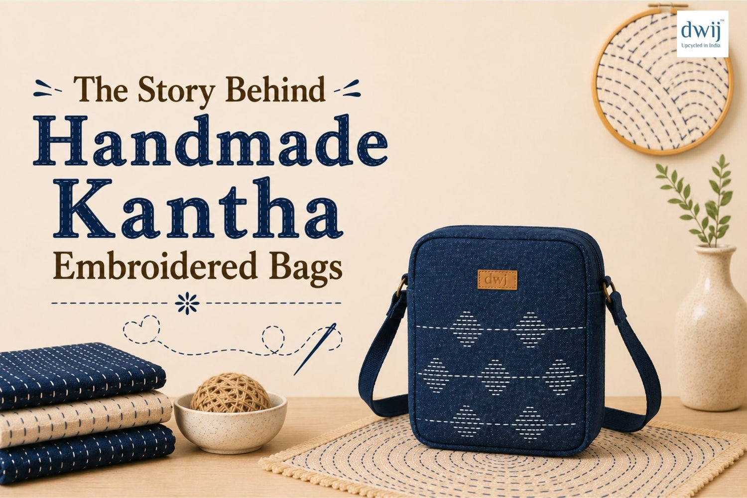 The Story Behind Handmade Kantha Embroidered Bags