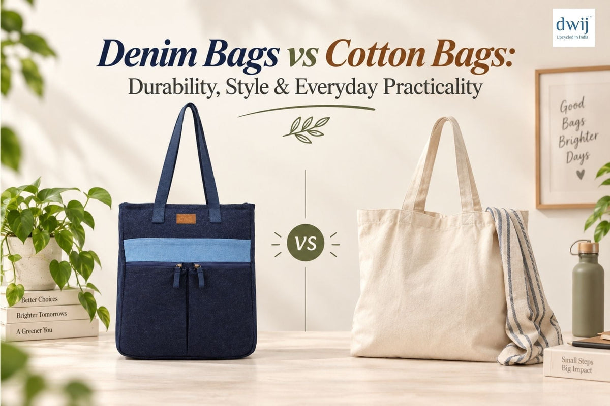 Denim Bags vs Cotton Bags: Durability, Style & Everyday Practicality - Dwij