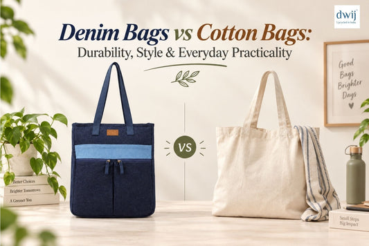Denim Bags vs Cotton Bags: Durability, Style & Everyday Practicality - Dwij
