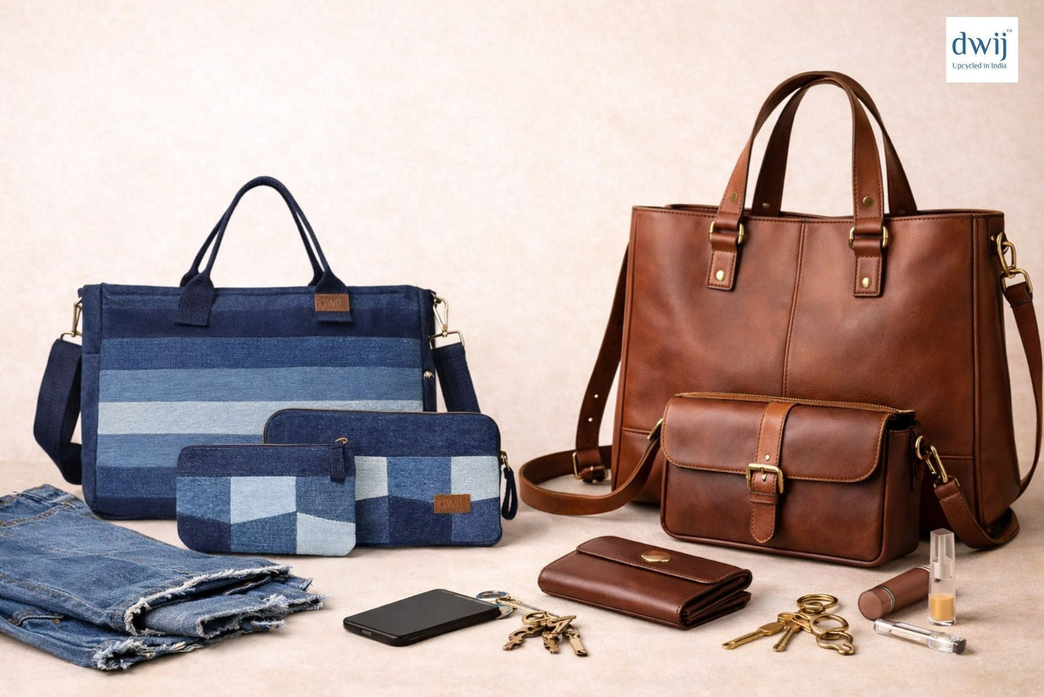 Denim Bags vs. Leather Bags: Which Is Better for You? - Dwij