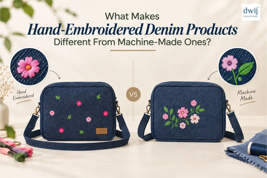 What Makes Hand-Embroidered Denim Products Different From Machine-Made Ones? - Dwij