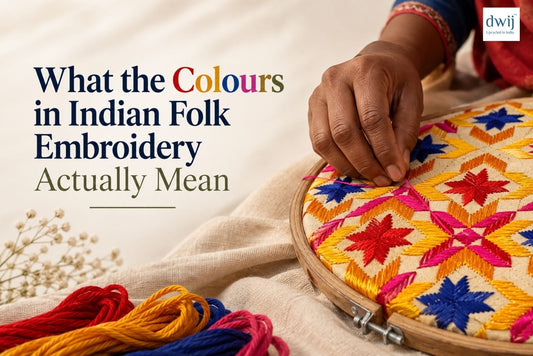 What the Colours in Indian Folk Embroidery Actually Mean - Dwij