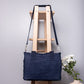 Upcycled Denim Dual Usage Tote Bag with removable insert