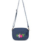 Upcycled Hand Embroidered Flower Woman Crossbody Sling Bag