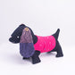 Hand embroidered Upcycled Jeans Toy- Dachshund Dog