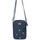 Upcycled Heart Hand Embroidered Mobile sling Bag