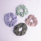 Repurposed Upcycled Bamboo fabric scrunchies- Assorted (set of 4)