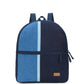 Upcycled Unisex Color blocked Denim Travel Backpack