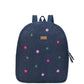 Hand Embroidered Daisy Denim Travel Backpack