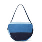 Upcycled Handcrafted Denim Jeans Blue Convertible Tote Bag (Large)